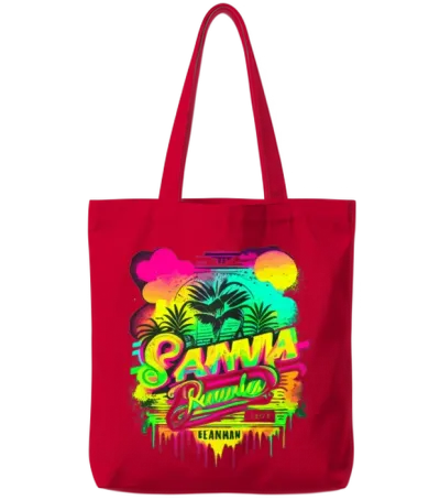 Retro Summer Tote Bags - Red