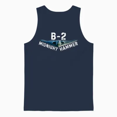 Midnight Hammer B-2 Plane | Donald Trump Unisex Tank Top - Navy