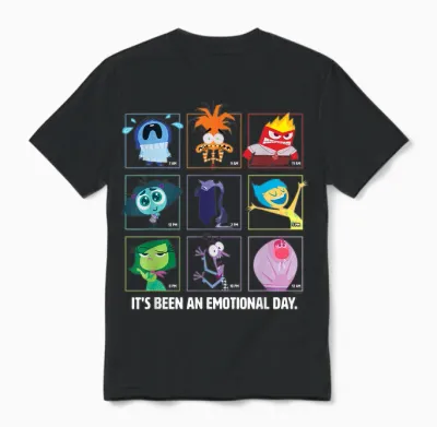 Disney and Pixar's Inside Out 2 Emotions an Emotional Day Unisex T-Shirt - Black