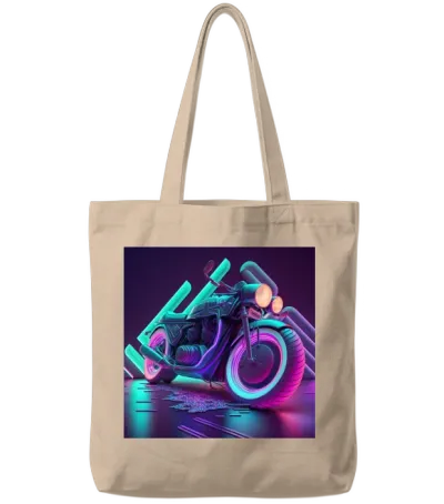 Ride the Retro 2 Tote Bags - Natural
