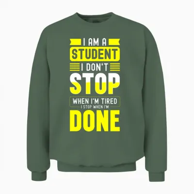Student Learning Nerd Business Administration Unisex Sweatshirt - Military Green