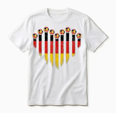 Deutsche Flagge Neuheit Deutschland Unisex T-Shirt - White
