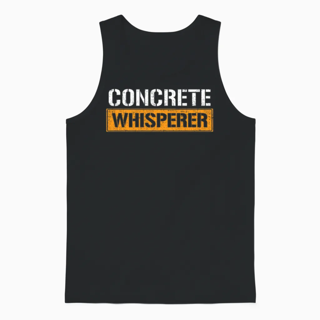 Concrete Whisperer Concrete Unisex Tank Top in Black