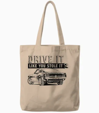 Drive It - Fastback Tote Bags - Natural