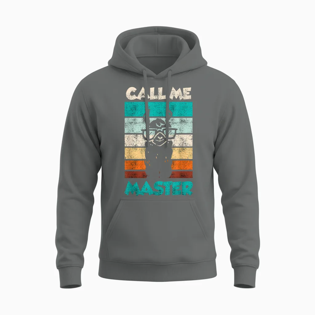 Call Me Master 2024 T-Shirt, Black Unisex Hoodie in Graphite Heather