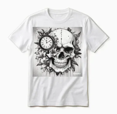 Skull Custom Unisex T-Shirt - White