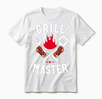Grill Master Retro Vintage Unisex T-Shirt - White