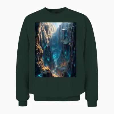 Celestial Sapphire Canyon Unisex Sweatshirt - Forest