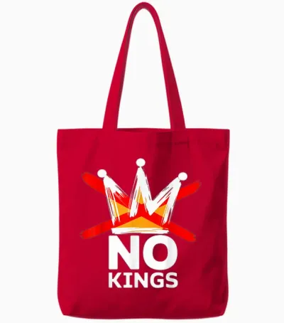 No Kings October 18 No Kings Day Tote Bags - Red