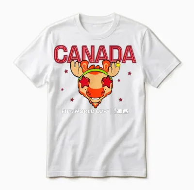 Fifa World Cup26 Canada Mascotte Stars Unisex T-Shirt - White