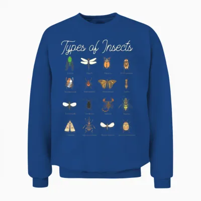Entomology Biology Insect Types Unisex Sweatshirt - Royal