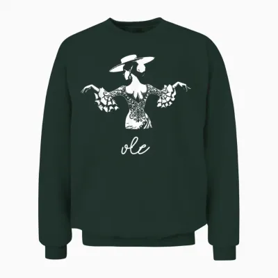 Femme Flamenco Espagnole T-Shirt, Black, S Unisex Sweatshirt - Forest