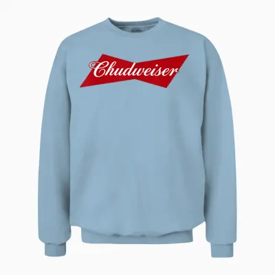 Retro Chud-Weiser Funny Meme for Chud Unisex Sweatshirt - Light Blue