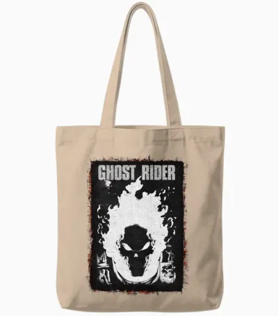 Poster Marvel Ghost Rider Dark Distressed Manche Longue Tote Bags - Natural