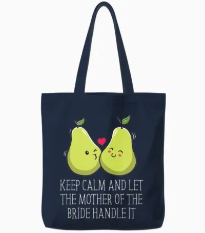 Let the Mother of the Bride Brides Mother Wedding Tote Bags - Navy