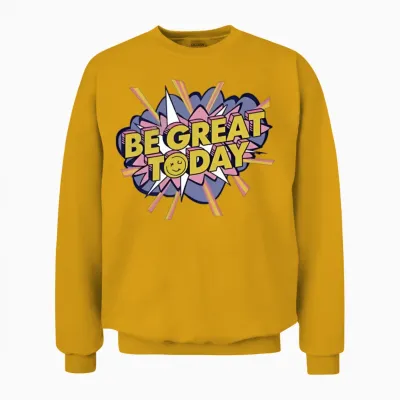 George Kittle Wearing Be Great Today Unisex Sweatshirt - Gold