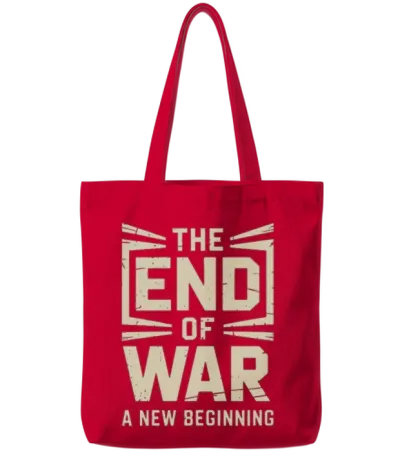 The End of War Tote Bags - Red
