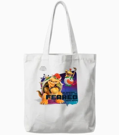 The Super Mario Galaxy Movie Bowser Feared Tote Bags - White