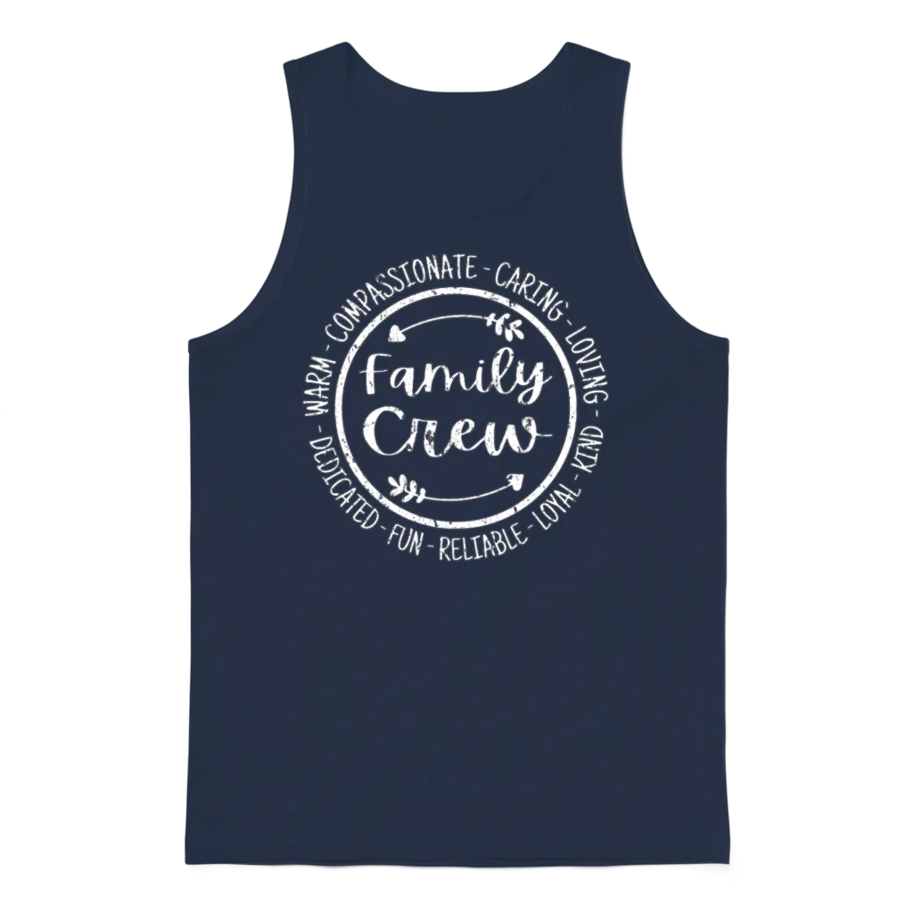 Family Crew Life Making Memories Happy Matching Unisex Tank Top - Navy