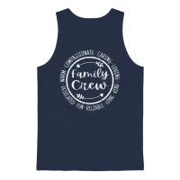 Family Crew Life Making Memories Happy Matching Unisex Tank Top - Navy – 1