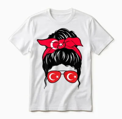 Türkisches Mädchen Türkiye Türkische Flagge Türkei Türk Kizi Unisex T-Shirt - White