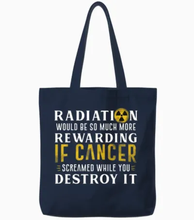 Cancer Scream While You Destroy It Tote Bags - Navy