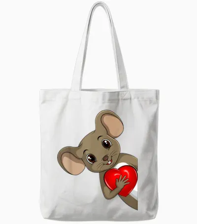 Maus Damen Kinder Mädchen Mäuse Tote Bags - White