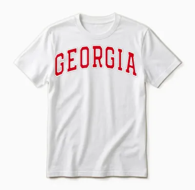 Georgia Ga Vintage Sports Design Red Text Design Men Gifts Unisex T-Shirt - White