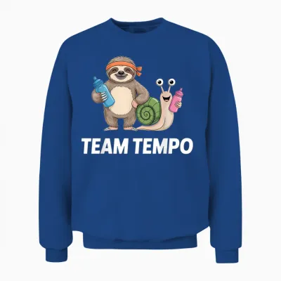 Team Tempo Faultier Schnecke Unisex Sweatshirt - Royal