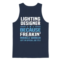 Lighting Designer Unisex Tank Top - Navy – 1