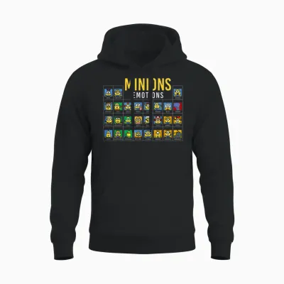 Despicable Me Minions Periodic Table of Minions Graphic Unisex Hoodie - Black
