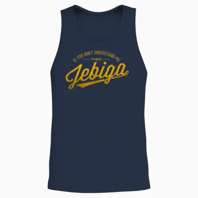 Jebiga Funny Pride Serbian Bosnian Croate Balkan Humour T-Shirt, Black Unisex Tank Top - Navy