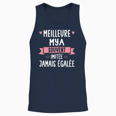 Femme Unique Humour Cadeau Personnalisé Prénom Mya Unisex Tank Top - Navy