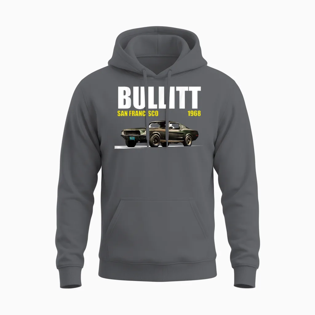 1968 Bullitt Muscle Car - Cars & Unisex Hoodie in Charcoal