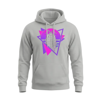 Isopods Retro Vaporwave Isopod Unisex Hoodie - Ash