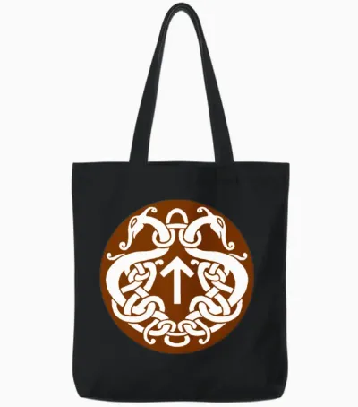 Tyr Rune Tote Bags - Black