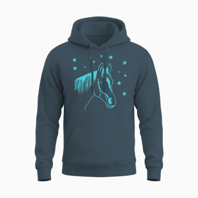 Horse - Dream Horse with Stars - Cool Gift Idea Unisex Hoodie - Dark Heather