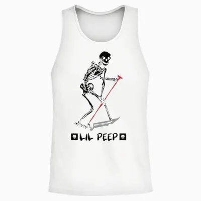 Lil Peep Schemaposse Skeleton Unisex Tank Top - White