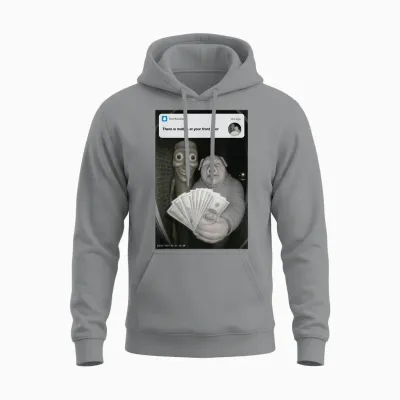There Is Motion at Your Haustür Tung Tung Sahur John Pork Unisex Hoodie - Sport Grey