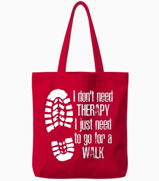 Outdoor Hiking Walk Walking Hike Tote Bags in Red