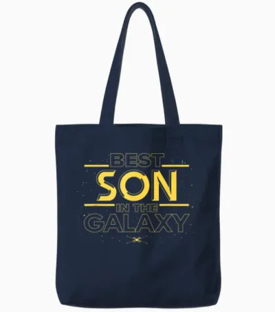 Star Wars Best Son in the Galaxy Family Trip Birthday Tote Bags - Navy