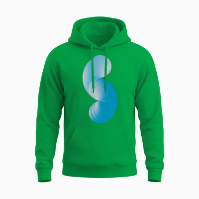 Worm Cotton Logo Funny Unisex Hoodie - Irish Green