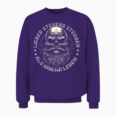 Wikinger Germanen, Lieber Stehend Sterben Als Kniend Leben Unisex Sweatshirt - Purple