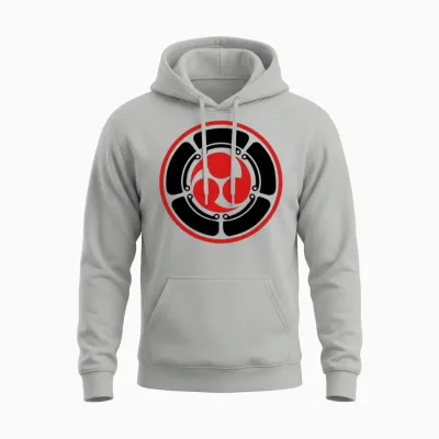 Japan Symbol Mitsu Tomoe Shinto Aikido Judo Karate Unisex Hoodie - Ash