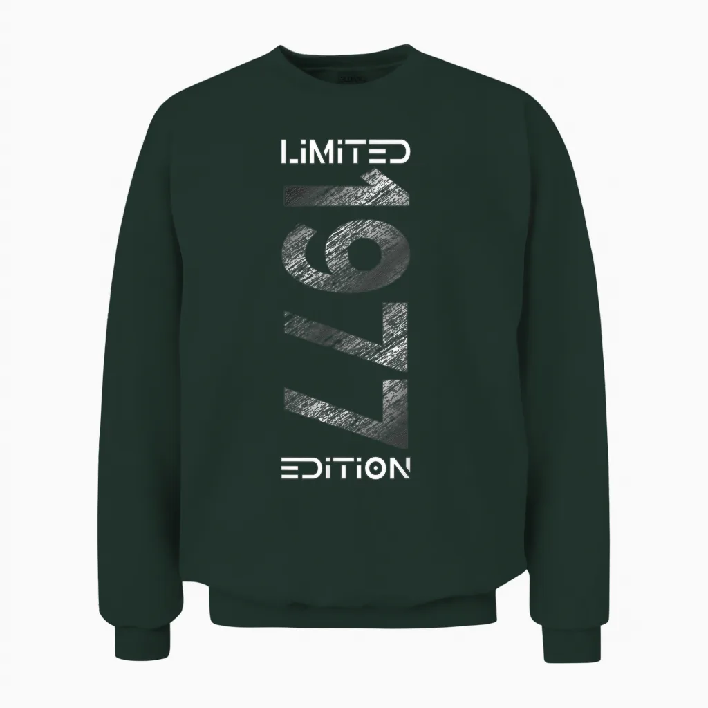 Limited Edition Jahrgang 1977 Mann Frau 49. Geburtstag Unisex Sweatshirt in Forest