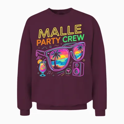 Malle Party Crew Mallorca Urlaub Feiern Design Unisex Sweatshirt - Maroon