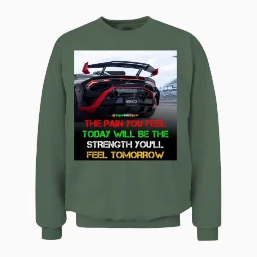 The Best Car Cars & Muscle Gift Unisex Sweatshirt in Military Green