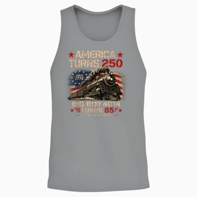Big Boy 4014 Train America Turns 250 Years for Men Women Unisex Tank Top - Sport Grey