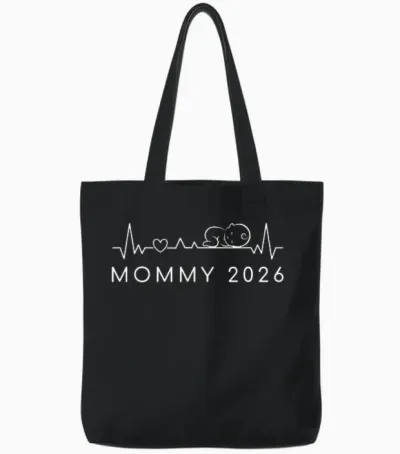 Mommy 2026 Baby Ankündigung for Soon to Be World's Best Mom Tote Bags - Black