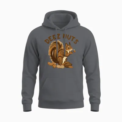 Deez Nuts Retro Unisex Hoodie - Charcoal
